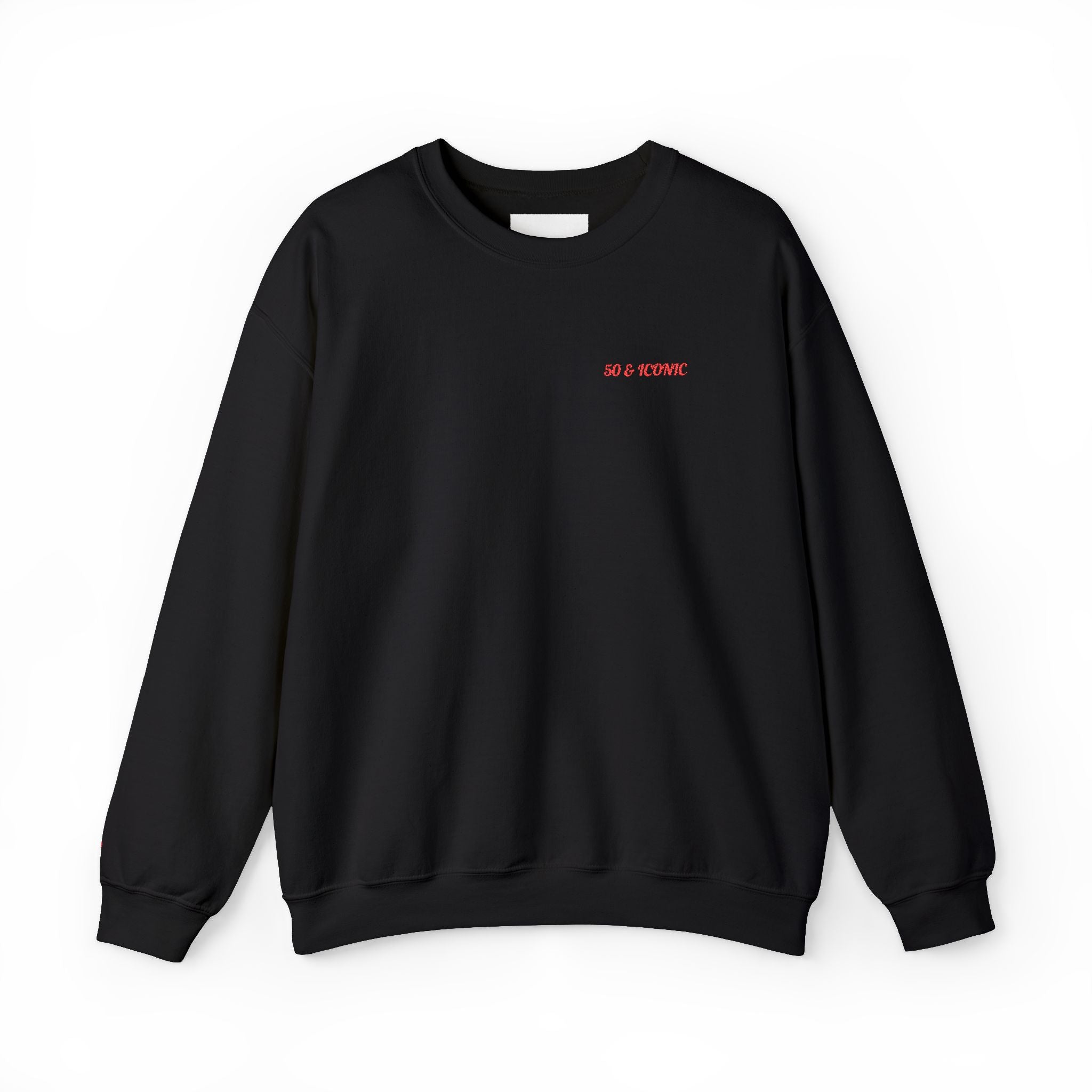 50 & Iconic Unisex Sweatshirt: Red Embroidery Edition