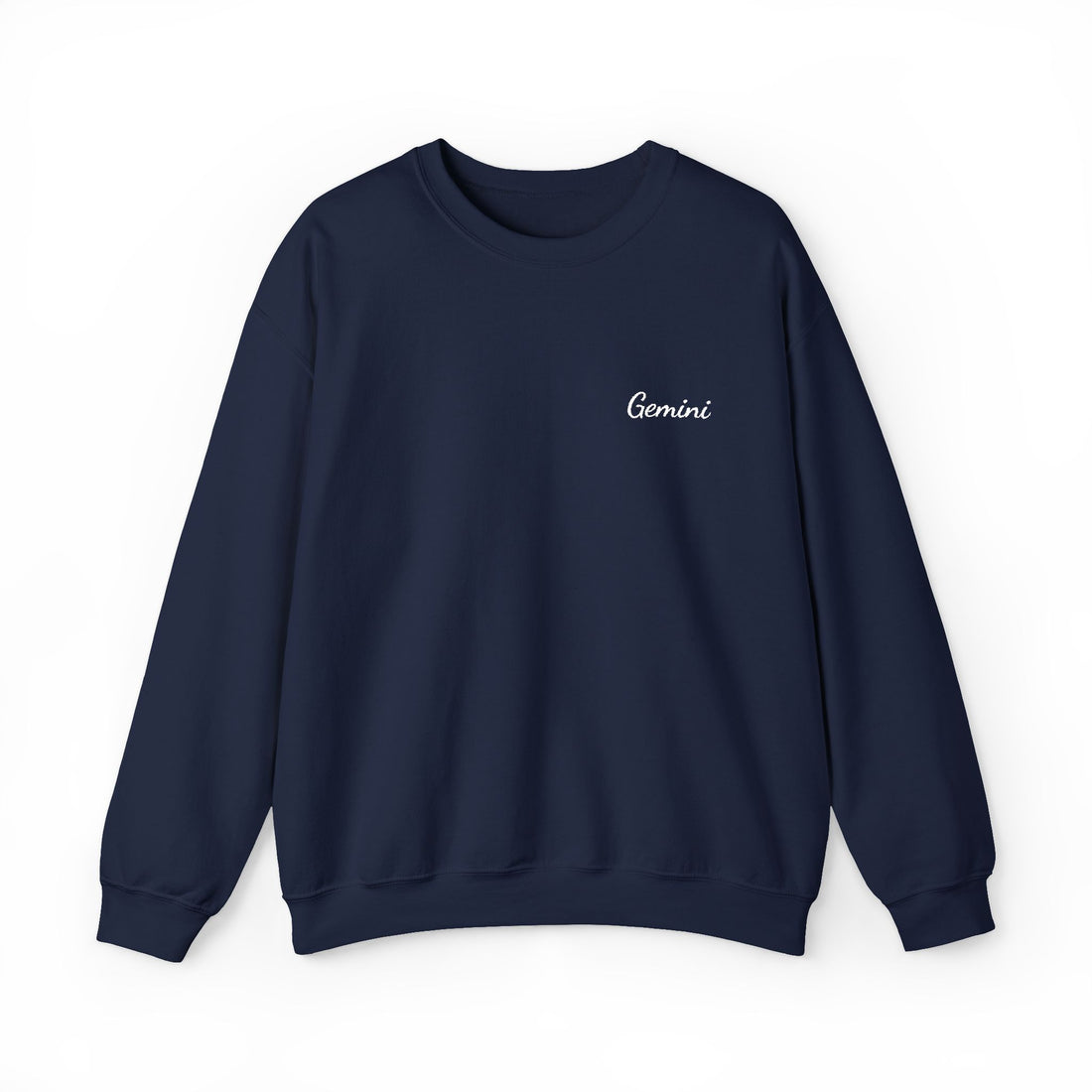 Gemini Crewneck Sweatshirt — White Embroidery