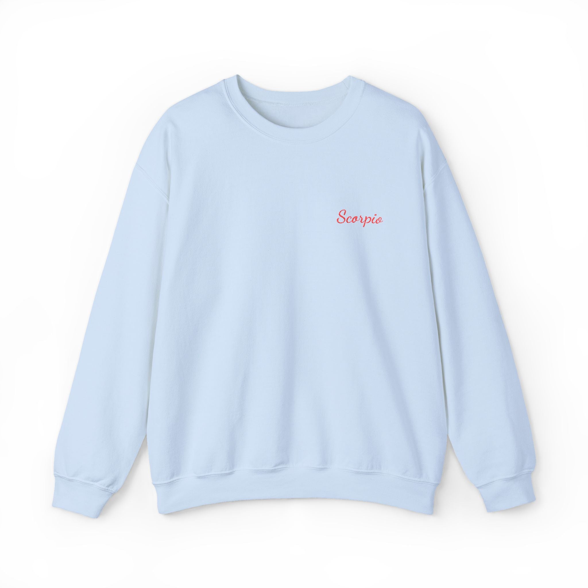Scorpio Crewneck Sweatshirt — Red Embroidery