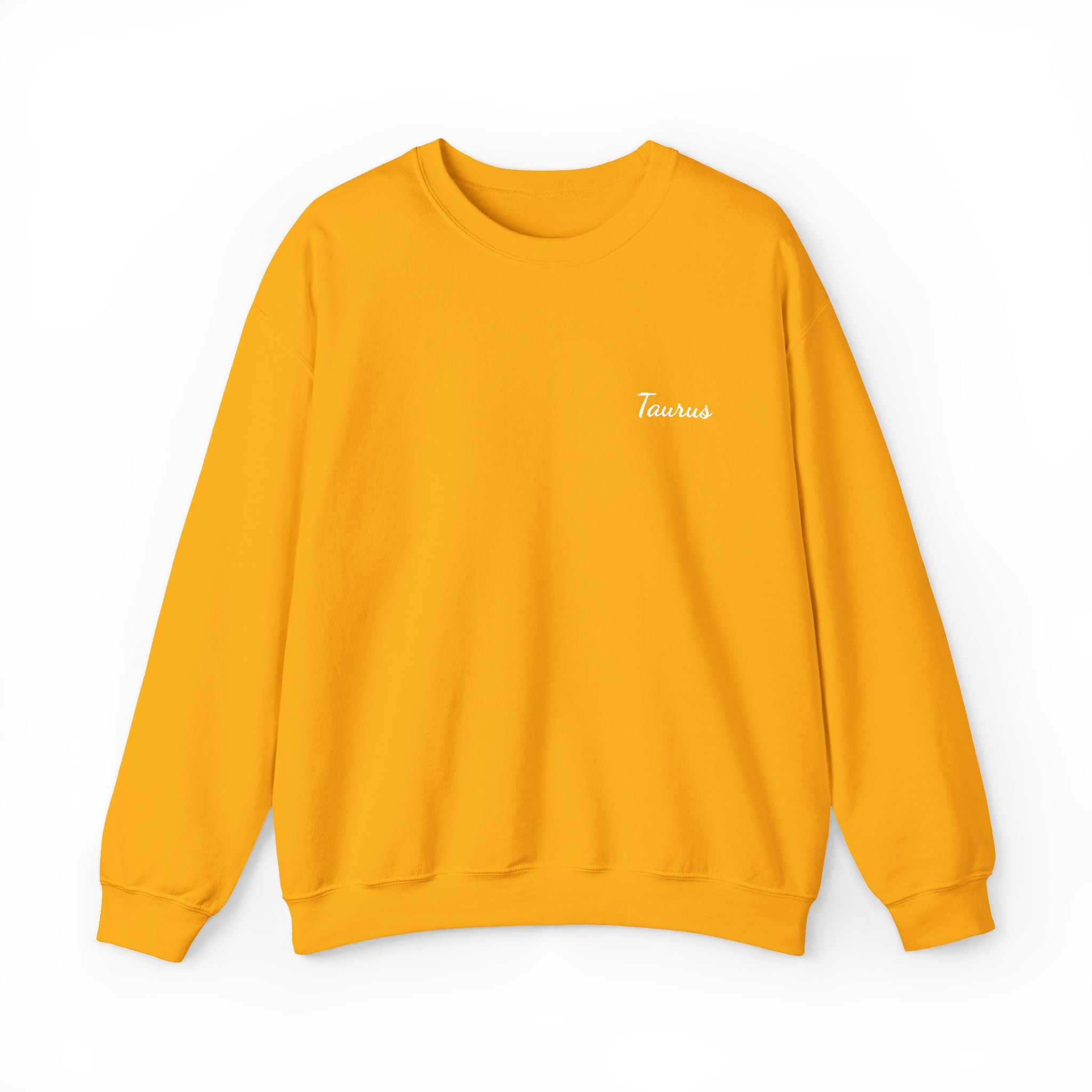Taurus Crewneck Sweatshirt — White Embroidery