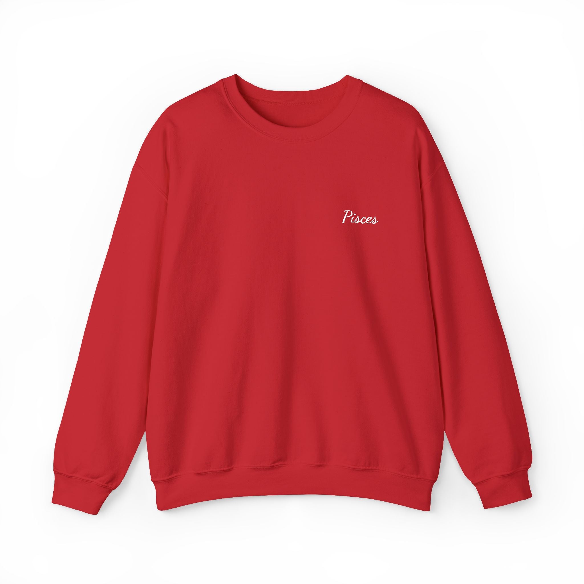 Pisces Crewneck Sweatshirt — White Embroidery