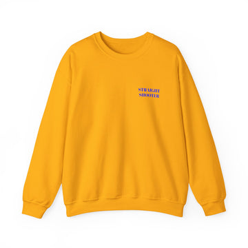 Crewneck Sweatshirt "Straight Shooter" – Minimal Retro Graphic Pullover