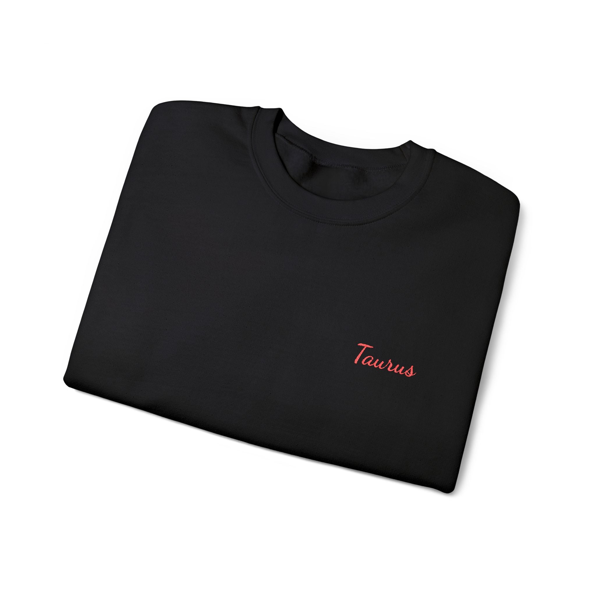 Taurus Crewneck Sweatshirt — Red Embroidery