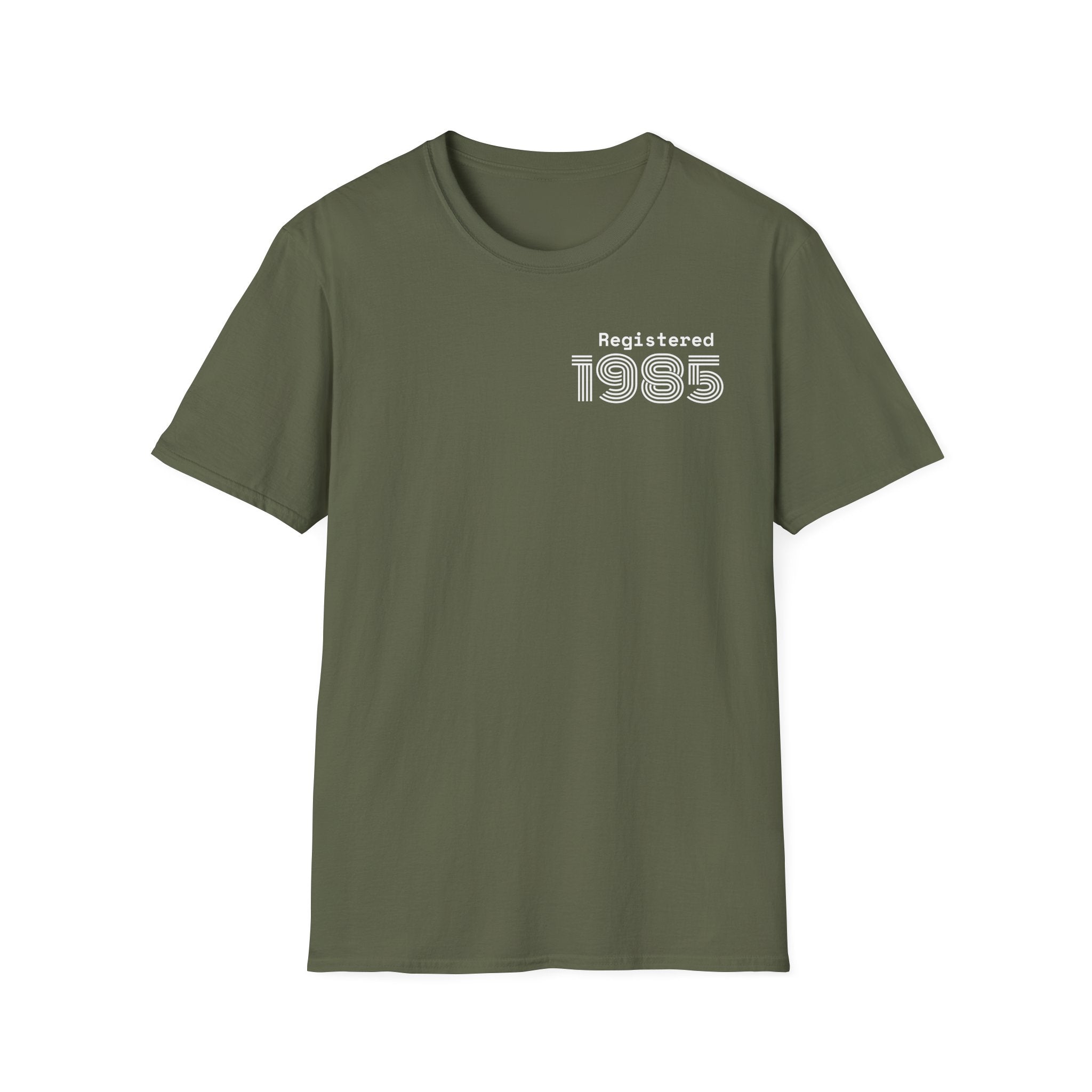 REGISTERED 1985 Unisex 40th Birthday T-Shirt
