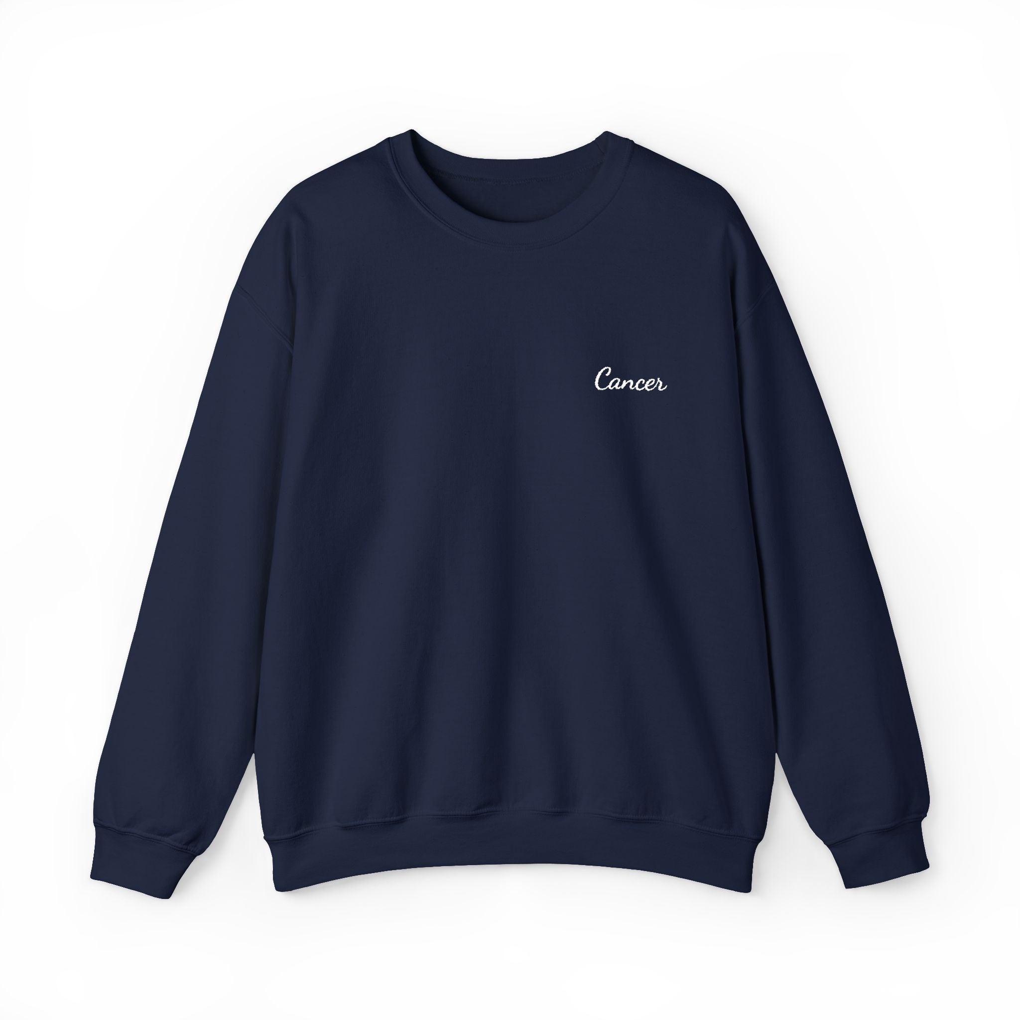 Cancer Crewneck Sweatshirt — White Embroidery