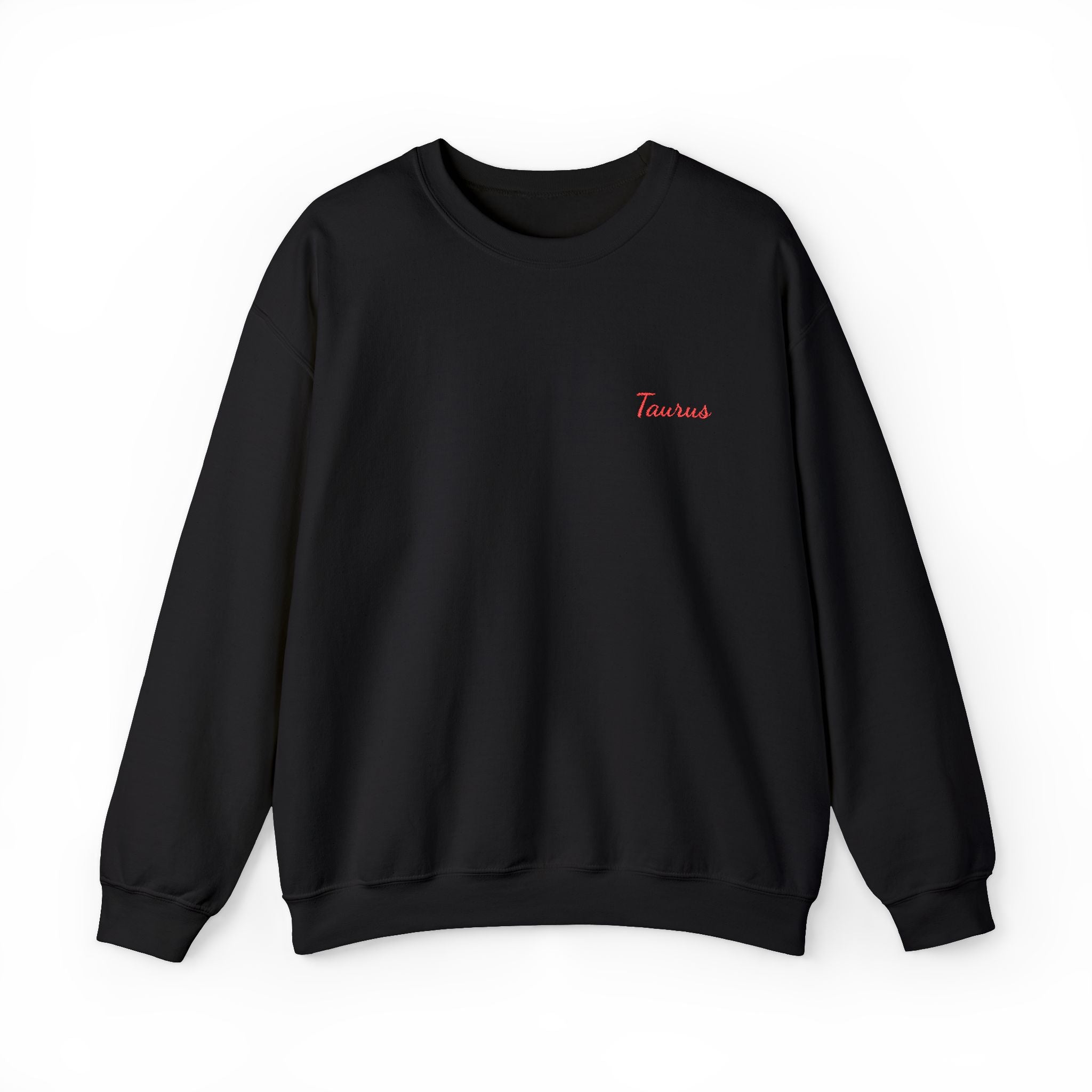Taurus Crewneck Sweatshirt — Red Embroidery