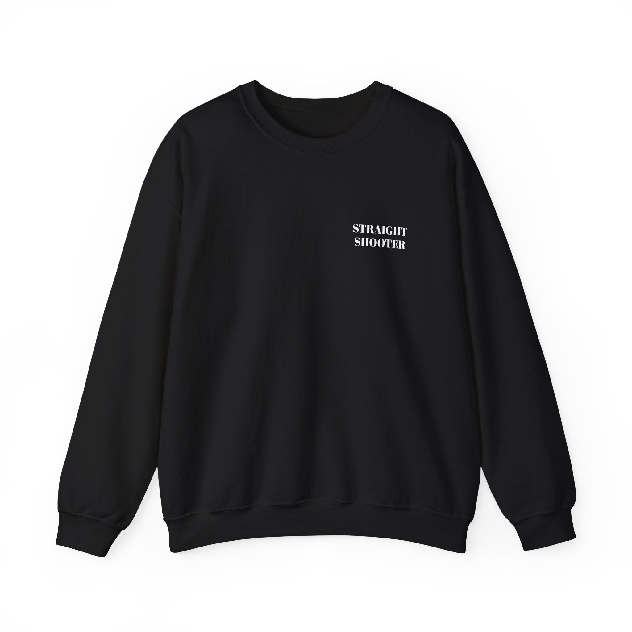 Crewneck Sweatshirt "Straight Shooter" – Minimal Retro Graphic Pullover