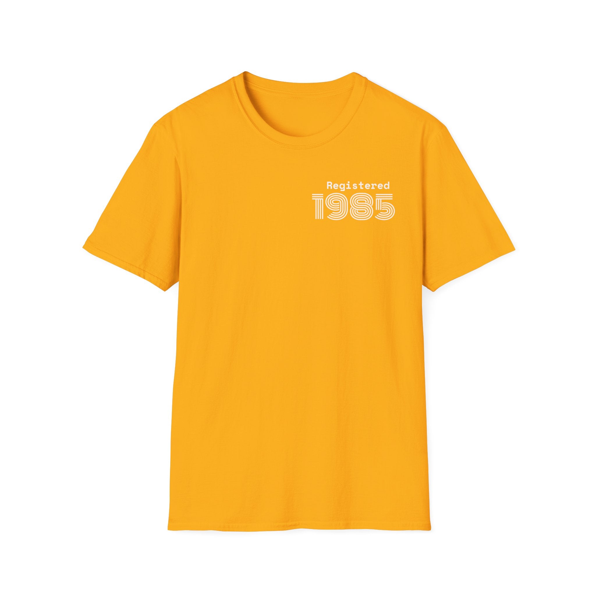 REGISTERED 1985 Unisex 40th Birthday T-Shirt