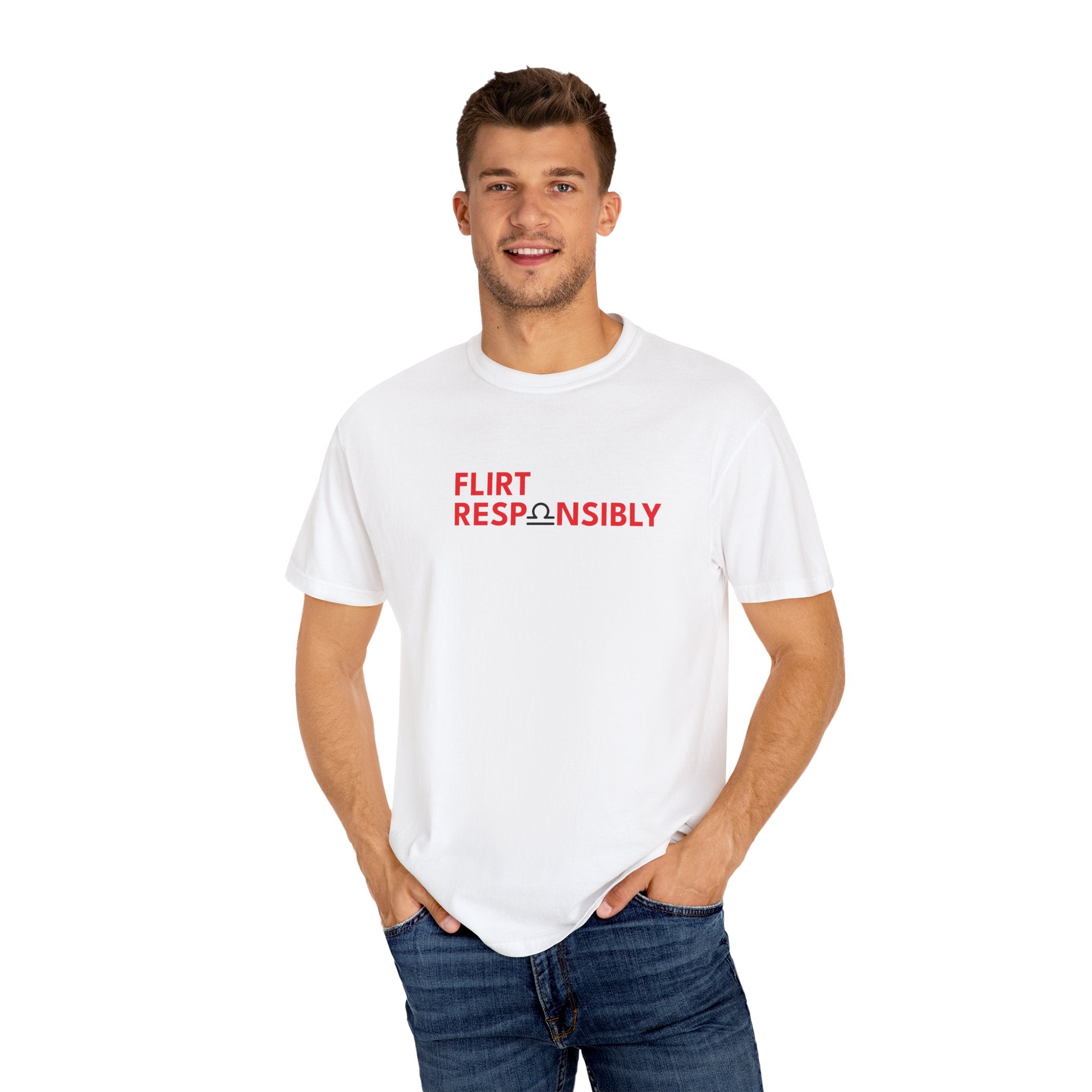 Flirt Responsibly – Libra Birthday Unisex T-Shirt