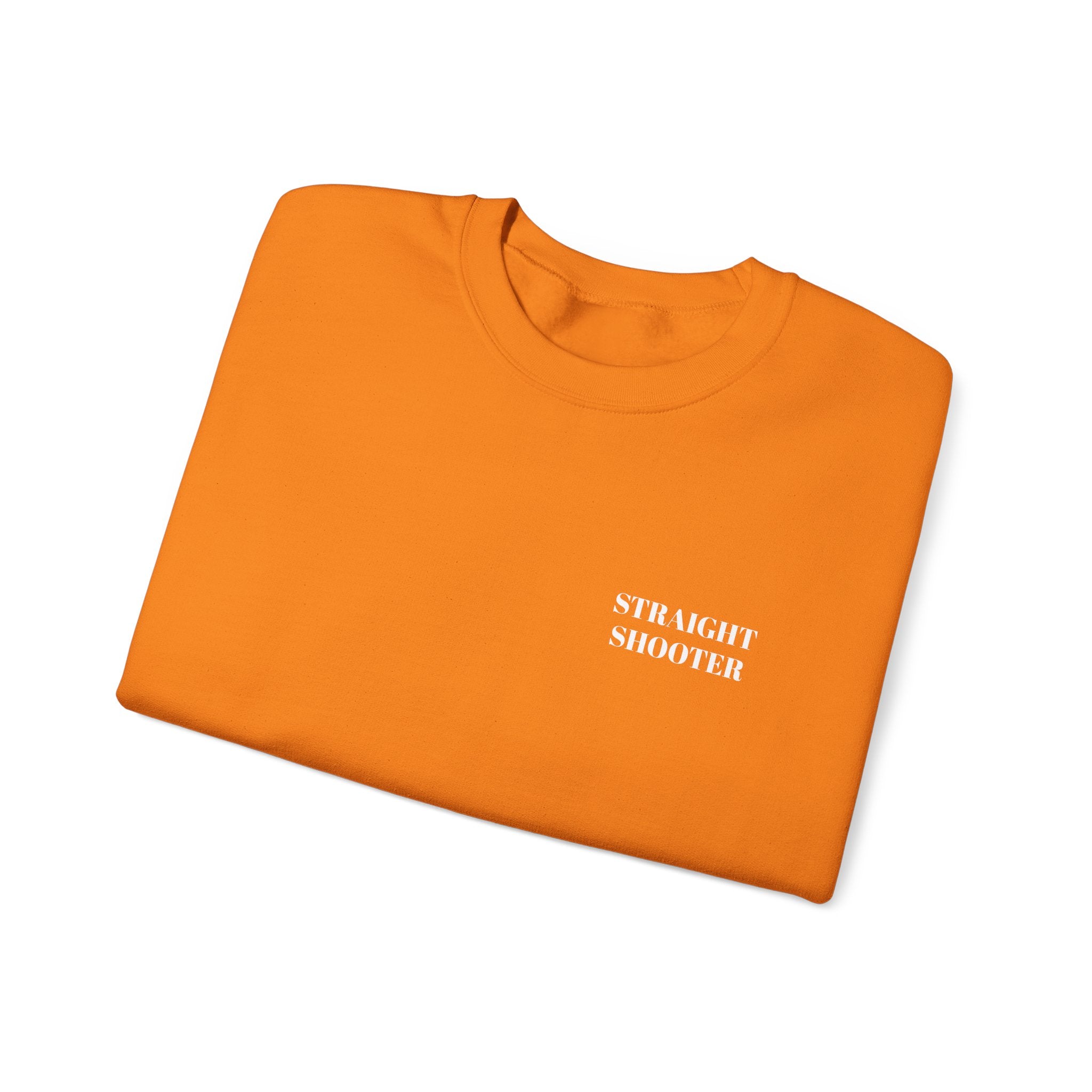 Crewneck Sweatshirt "Straight Shooter" – Minimal Retro Graphic Pullover