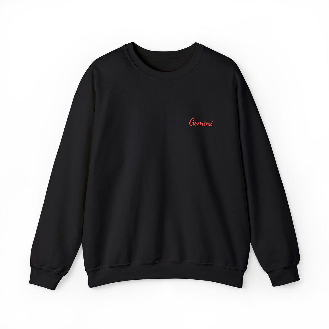 Gemini Crewneck Sweatshirt — Red Embroidery