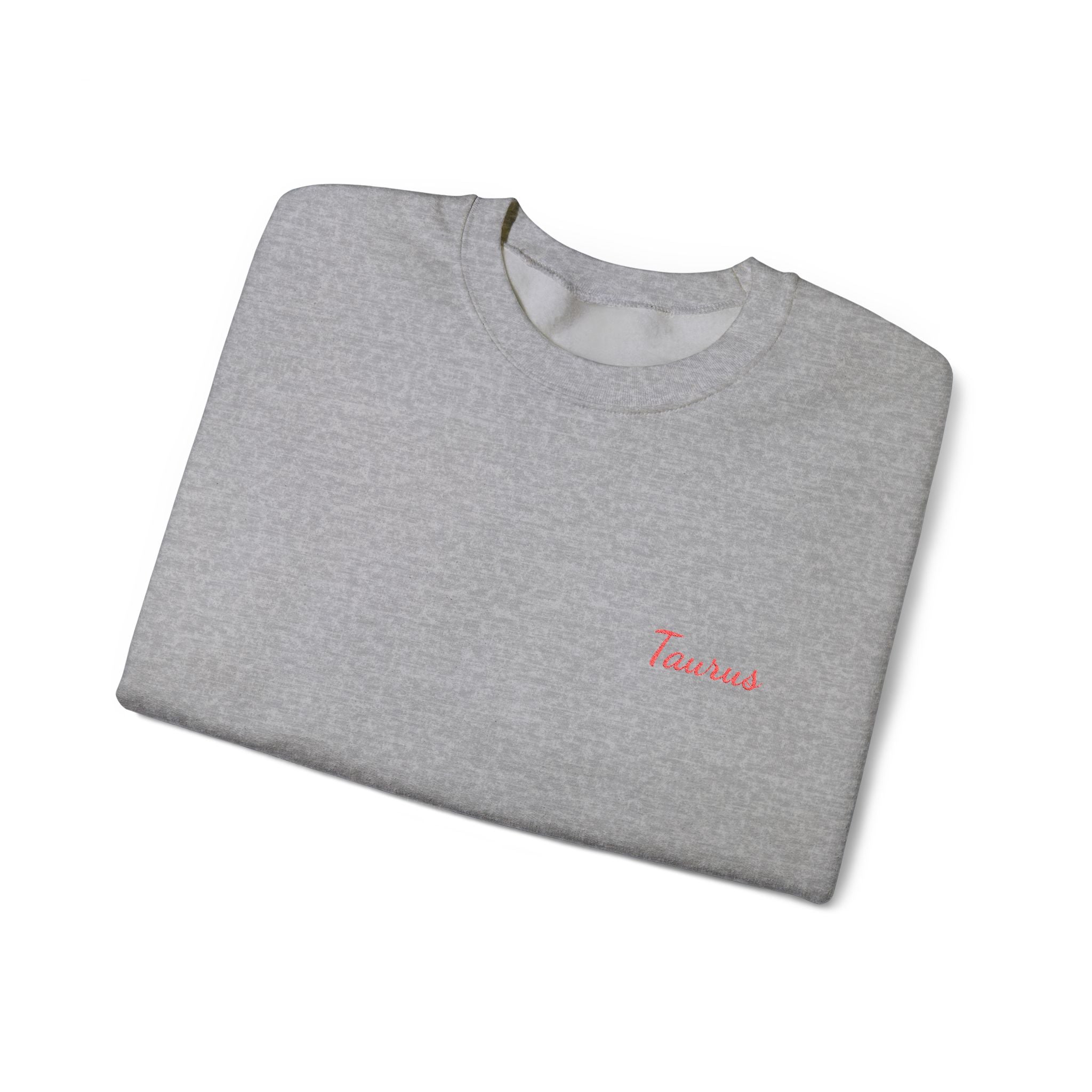 Taurus Crewneck Sweatshirt — Red Embroidery