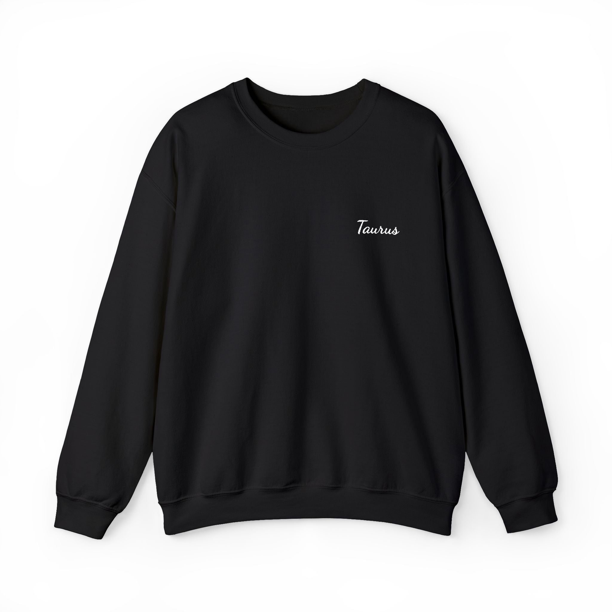 Taurus Crewneck Sweatshirt — White Embroidery