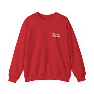 Crewneck Sweatshirt "Straight Shooter" – Minimal Retro Graphic Pullover