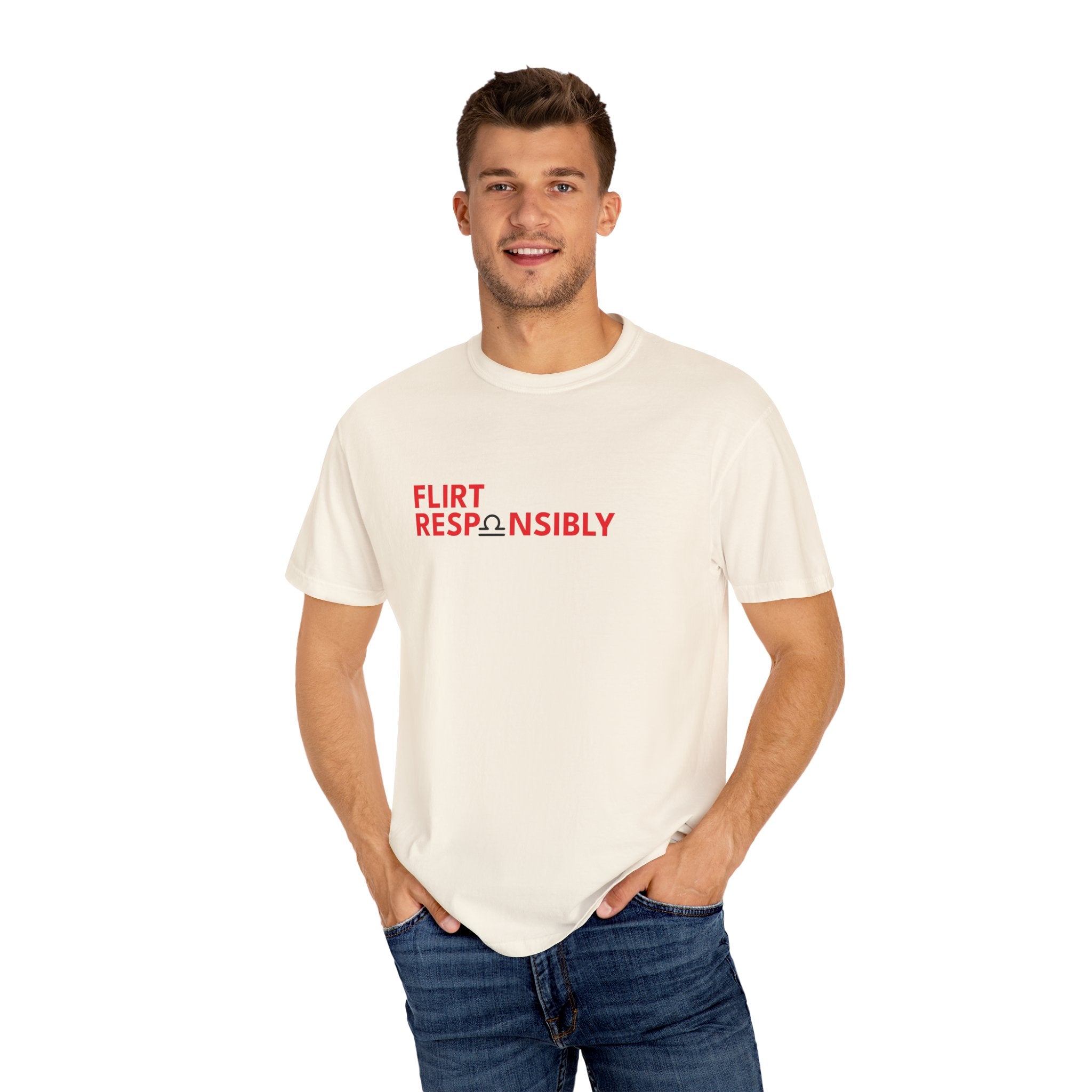 Flirt Responsibly – Libra Birthday Unisex T-Shirt
