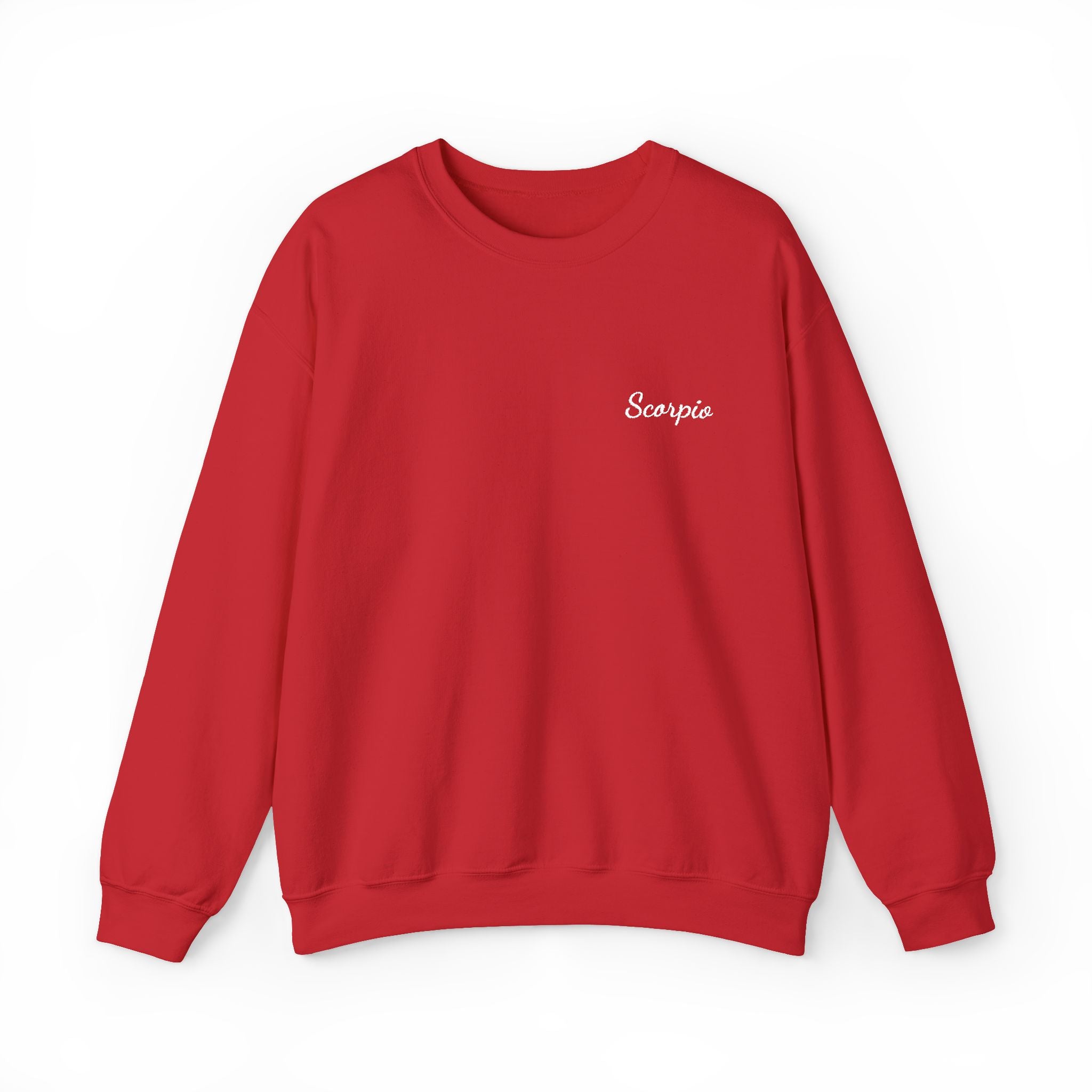 Scorpio Crewneck Sweatshirt — White Embroidery