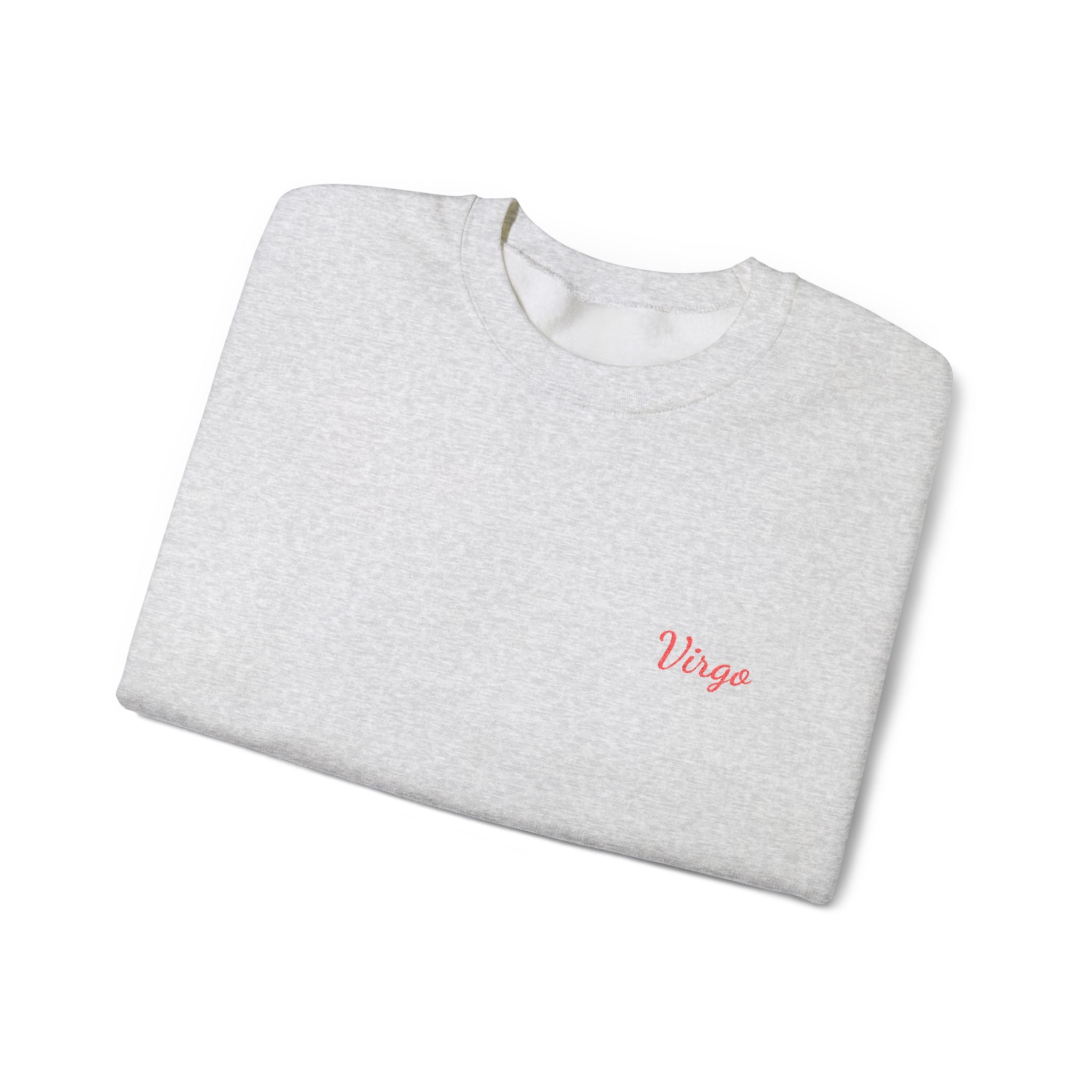 Virgo Crewneck Sweatshirt — Red Embroidery