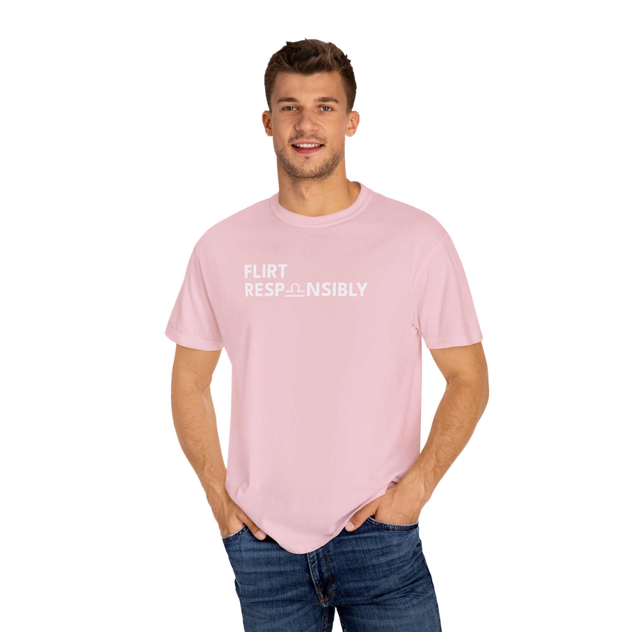 Flirt Responsibly – Libra Birthday Unisex T-Shirt