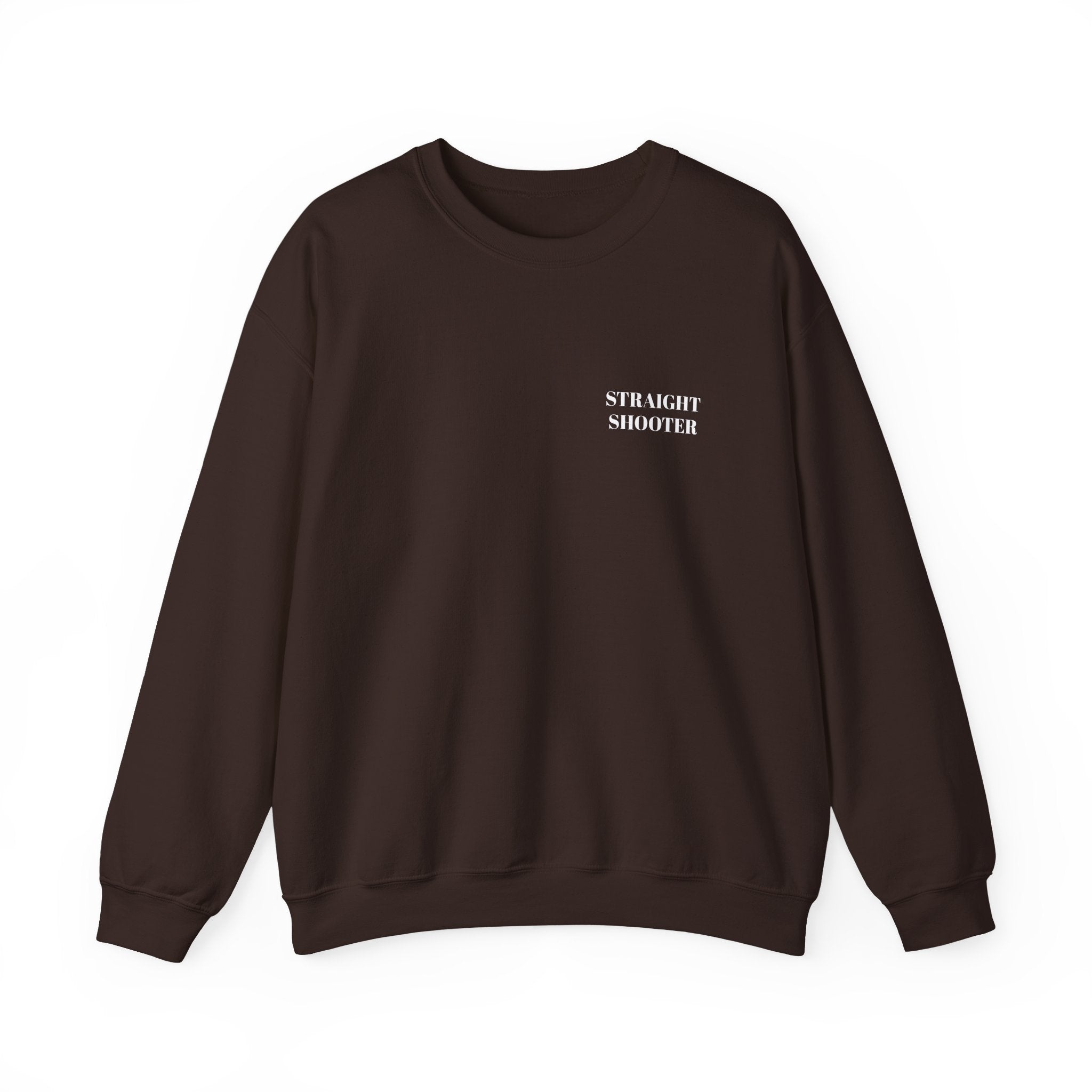 Crewneck Sweatshirt "Straight Shooter" – Minimal Retro Graphic Pullover
