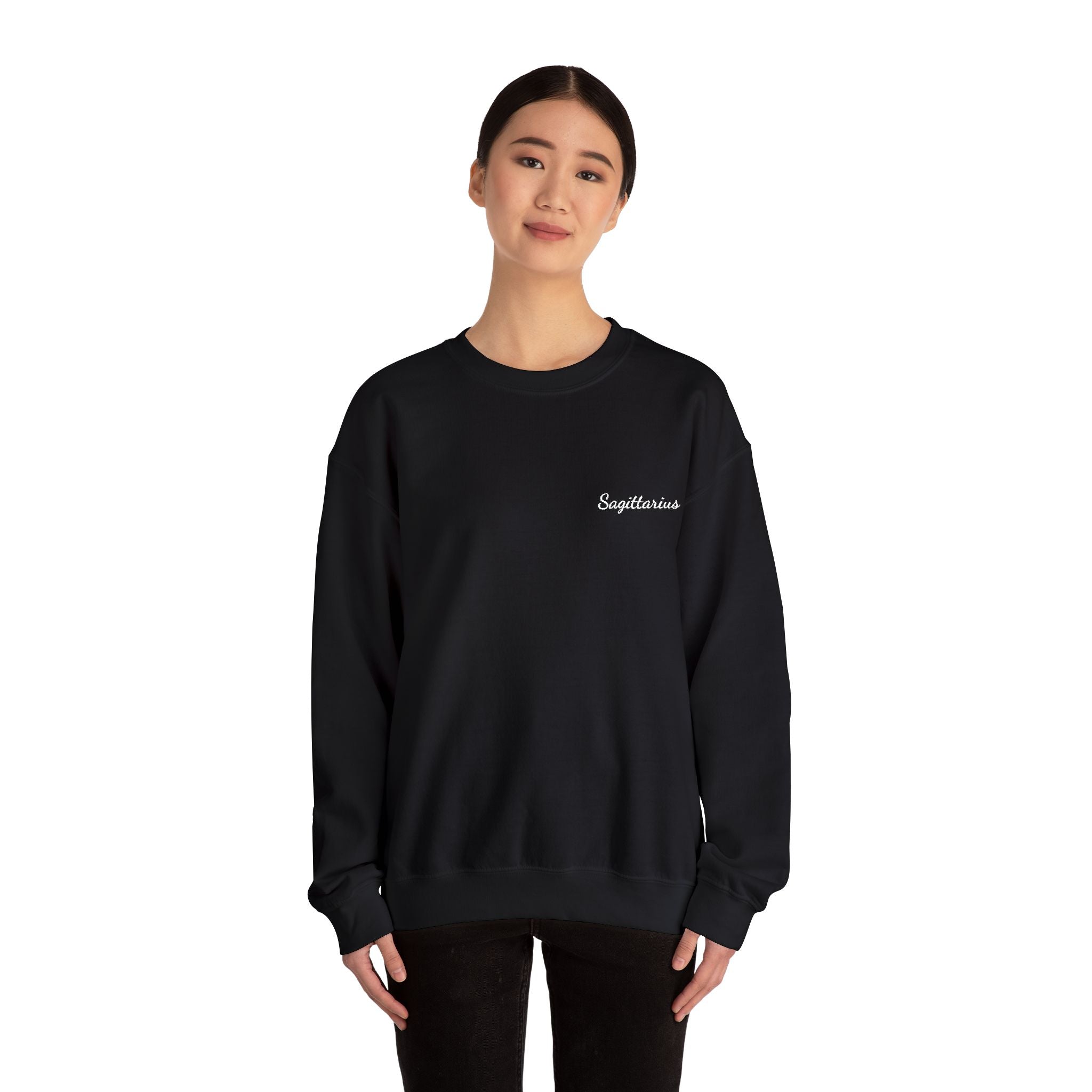 Sagittarius Crewneck Sweatshirt — White Embroidery Edition