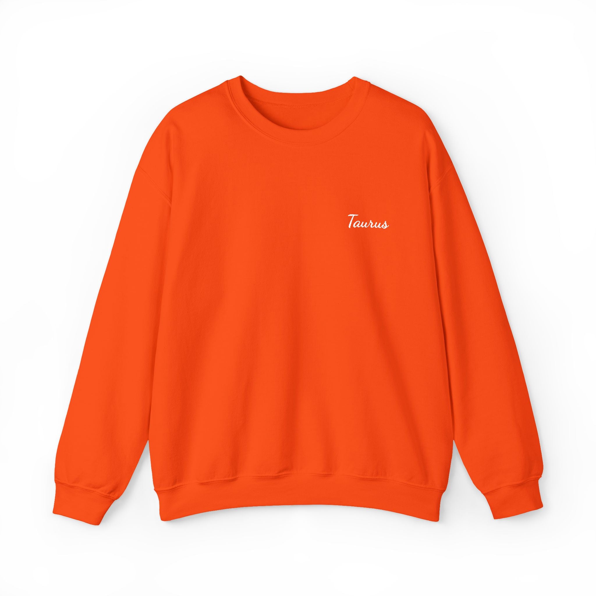 Taurus Crewneck Sweatshirt — White Embroidery