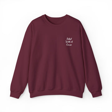 Rebel With a Cause Crewneck Sweatshirt — White Embroidery (Aquarius Edition)
